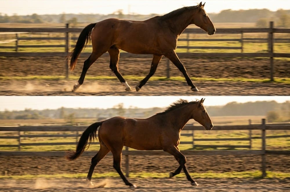 Allures du cheval, trot et galop