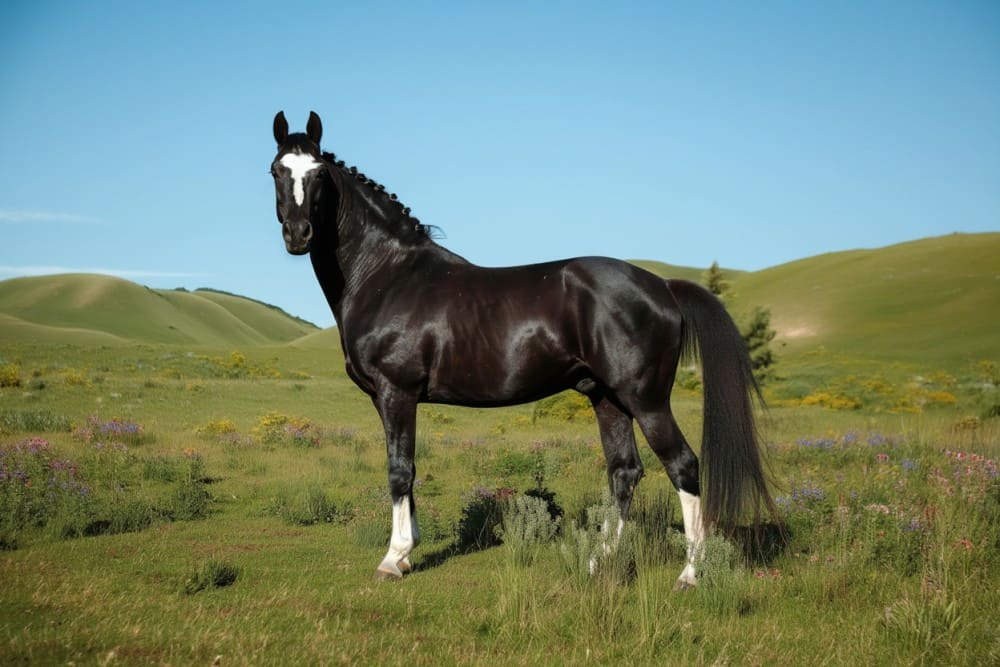 KWPN cheval hollandais noir